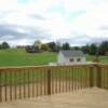 The back deck is 8'x10' and has great views of Horseshoe Bend Subdivision.